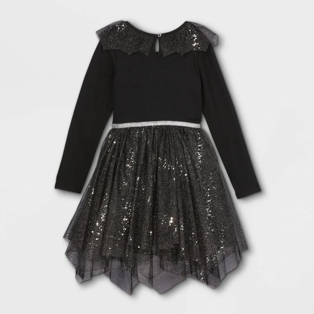CAT & JACK GIRLS SHIMMERING TUTU DRESS -  BLACK VARIOUS SIZES (NEW WITH TAGS) A7